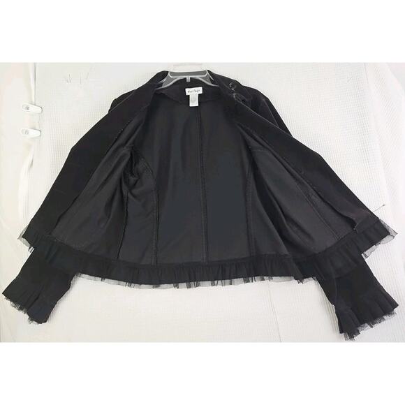 West Pacific ~Woman Size L~ Brown Velvet Embellished Blazer Jacket Unlined. - Picture 14 of 16